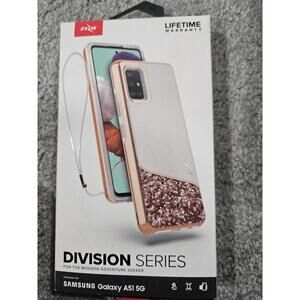 Phone Case For Samsung Galaxy A51 5G Zizo Division Series White And Pink Glitter